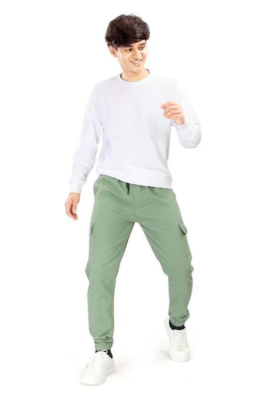 Image of UNOseven Boys Cotton Cargo Jogger Pant - Slim Fit - Available from 7 Years to Size XL