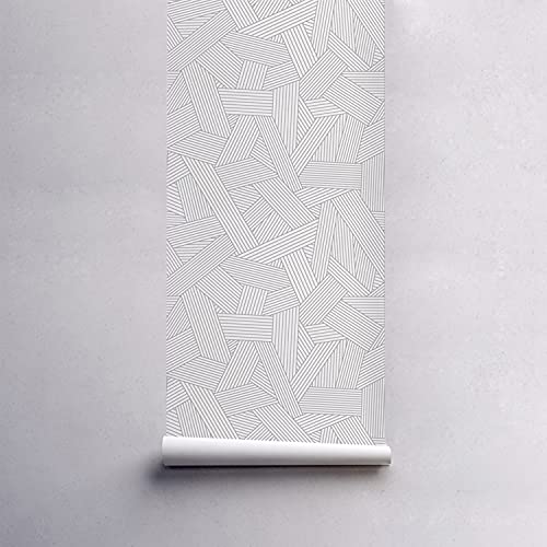 Papier peint ornement géométrique chic en finition latex haut de gamme - 5