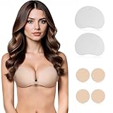 Septeamay Premium Klebe BH mit Aufkleber zur Bruststraffung, Unsichtbarer Sticky Bra Push Up Trägerloser für Frauen, Klebe-BH Push Up Waschbar & Wiederverwendbar für Rückenfreie Kleid Brautkleid -B