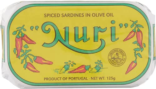 Nuri Portuguese Sardines- Many Flavors Available with Sriracha Packets & Utensils, Salt & Pepper Bundle Pack (Pack of 10)