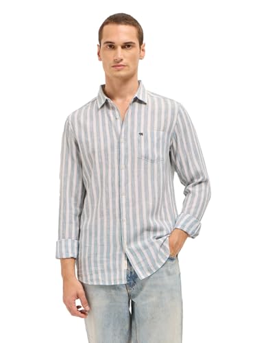 Image of THE Bear House Men's Slim Fit Black Cotton Solid Woven Shirt