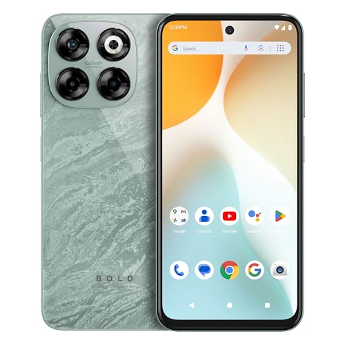 BLU Bold K30 | 2025 | All-Day Battery | Unlocked | 6.7” HD+ Infinity Dot Display | 256/6GB | Triple 108MP Camera | US Version | US Warranty | (Green)