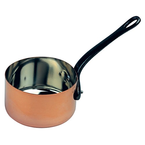 Baumalu 201023 Casserole en Cuivre et Manche en Fonte - 14 cm, Orange