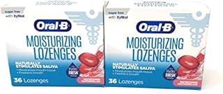 Oral-B Moisturizing Lozenges for Dry Mouth, Refreshing Watermelon 36 Ct (Pack of 2)