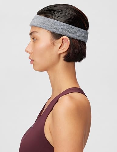 Image of NIKE Swoosh Classic Headband, Unisex - Cool Grey /Black, ONE Size