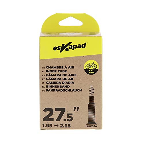 esKapad MTB Inner Tube 27.5 Inches x 1.95 to 2.35 mm Presta Valve Unisex Adult Black, 27,5 pouces x1,95 à 2,35 - Image 2