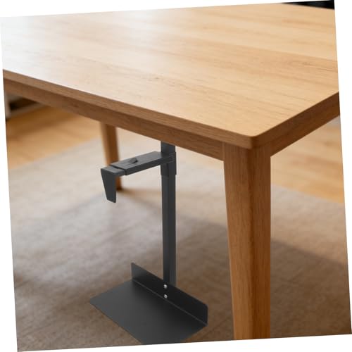 Soporte para CPU de escritorio y soporte para torre de computadora, ajustable 5.1"-8.5" de ancho y 3.9"-18.5" de altura, soporte para CPU con montaje de tornillo para oficina y estación de trabajo en casa, acero negro miniatura 6