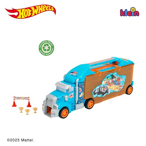 Grand camion de transport de véhicules miniatures KLEIN 2474 Hot Wheels avec accessoires Dès - vue 6