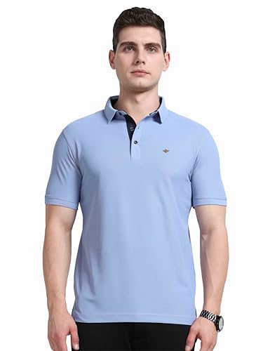 Image of STELLERS Men's Premium Polo T-Shirt Wrinkle Free Quick Dry Soft and Feather Touch Feel Regular Fit
