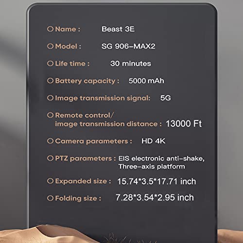 Drone Gimbal de 3 eixos, drones com câmera para adultos 4K profesional de longo alcance, drone GPS c