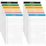Thboxes Legal Pads 5×8,12 Pack of 30 Sheets white paper with multicolor Gold Stamping,Tear-Off Top Edge for School Notes, Office Meetings and To-Do Lists, Desk or On-the-Go Writing