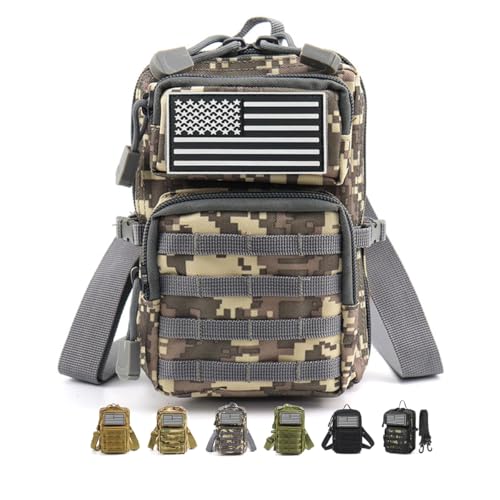 Bolsa tática Molle, bolsa de ferramentas EDC, bolsas táticas para telefone, mini bolsas de cintura, bolsa transversal, pacote médico EDC IFAK (ACU)