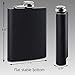 FunkyDrops 7oz Leakproof Whiskey Flask Set for Liquor for Men and Women – Matte Black Pocket Hip Flask Made of Stainless Steel with Funnel and Shot Glass – Gift Box Included