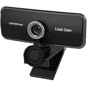 Creatief Live! Cam Sync 1080p Full HD Groothoek USB-webcam met dubbele ingebouwde microfoon, lenskap, universele…