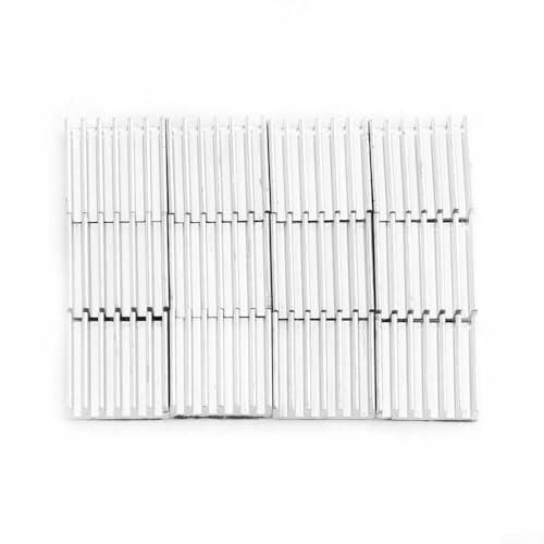 Bulevisiter Lot de 12 petits dissipateurs thermiques en aluminium avec arrière 14 x 14 x 6 mm pour CPU GPU Power ICs LED appareils électroniques