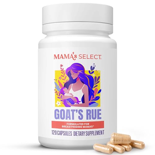 Image of Mama's Select Organic Goat’s Rue Capsules for Breast Milk Production – Non-GMO, Vegan, Gluten- Free Lactation Support Supplement – Safe & Effective for Nursing Moms – Third-Party Tested