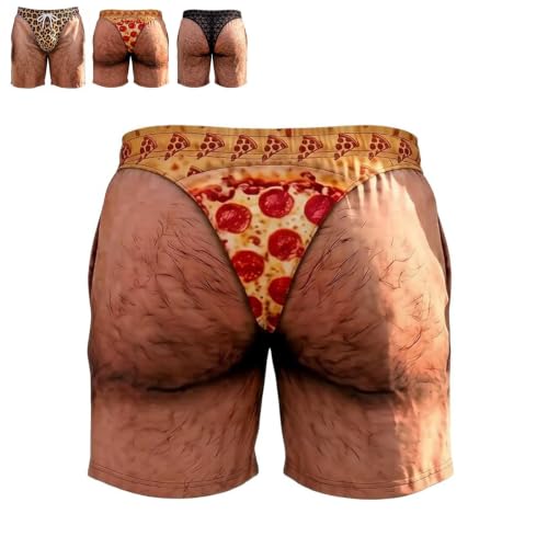 Generisch Die freche Kommando-Badehose – Scherzartikel: Badehose mit behaarten Beinen (03#,XL)