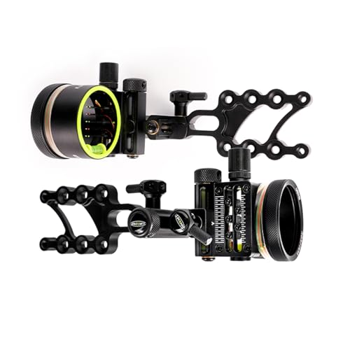 Compound Bogen Visier Aluminium Legierung Bogenschießen Ziele 0,019 'Fiber Optic 5 Pin' Bogen Sight mit Visier Licht Zubehör (Kurze Stange)