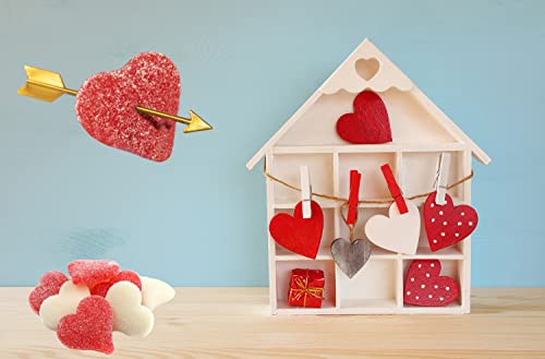 Valentine's Day Gummi Candy, Allergy Friendly, Non-Gmo, No Artificial Sweeteners Gummy (Sanded Gummi Hearts, 1 Pound) #TOP2