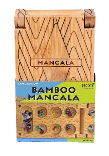 Project Genius Bamboo Travel Mancala Brown