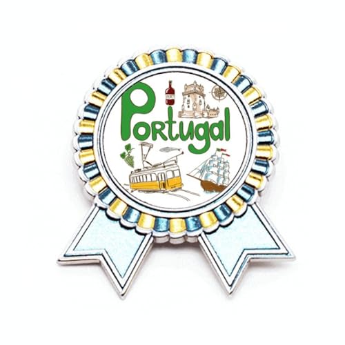 Broche Portugal en métal ciselé taille M l'élégance d'un monument national au revers