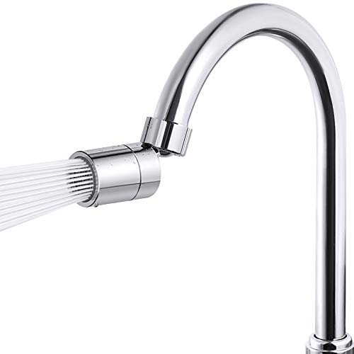 Samodra Aérateur de Robinet Pivotant Grand Angle Réglable Accessoire Robinet de Cuisine de Salle De Bain 2 Modes