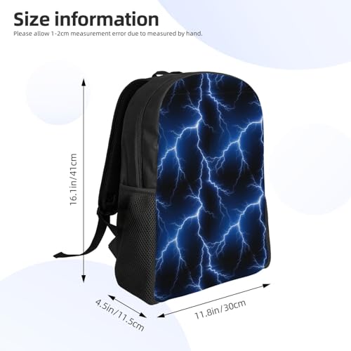 Camping Outdoor Backpack Big Capacity Rucksack Cool Lightning Dark Blue College Bookbag Men Women4