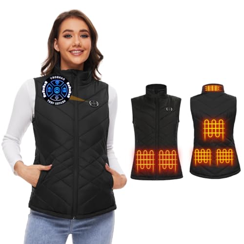 Image of Womens Heated Vest, 5IN1 Smart Controller Electric Heating Jacket Coat Vests