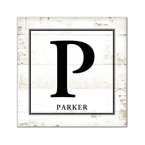 Lettres alphabet bois monogramme P - Décoration maison suspendre 30cm