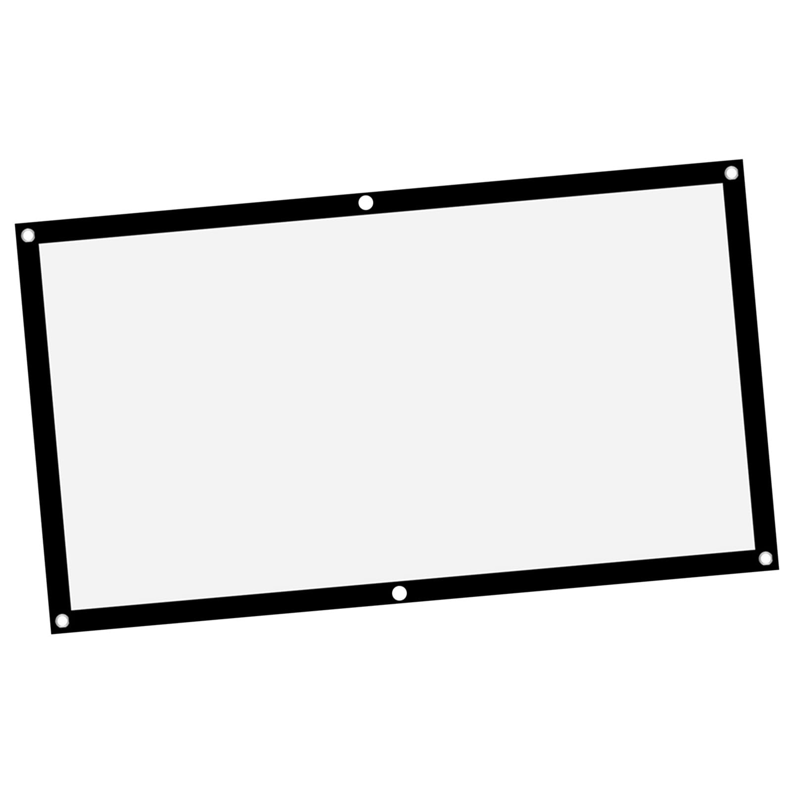 Ecran De Projection, Écran de Projecteur 50 16: 9 épaissir Portable Non Pli Doux Polyester Blanc Projecteur Rideau écran de Projection