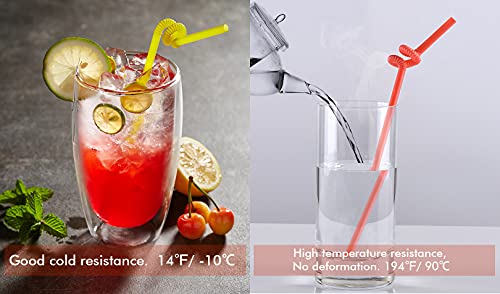 200 Pcs Disposable Drinking Straws, Colorful Long Flexible Bendy Straws (0.23'' Diameter And 10.2" Long) #TOP3