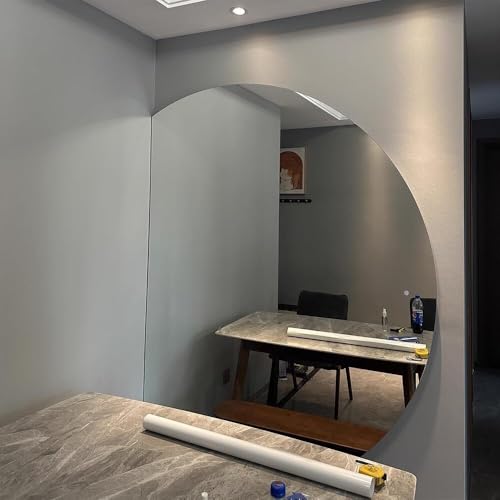 Grand miroir mural LED asymétrique 110 cm au design épuré