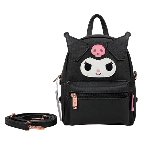 Blue Sky Studios Kuromi Mini Backpack Small Kawaii Luxury Bag with Adjustable Straps Cute Gifts Merchandise and Accessories - Hello Kitty & Friends