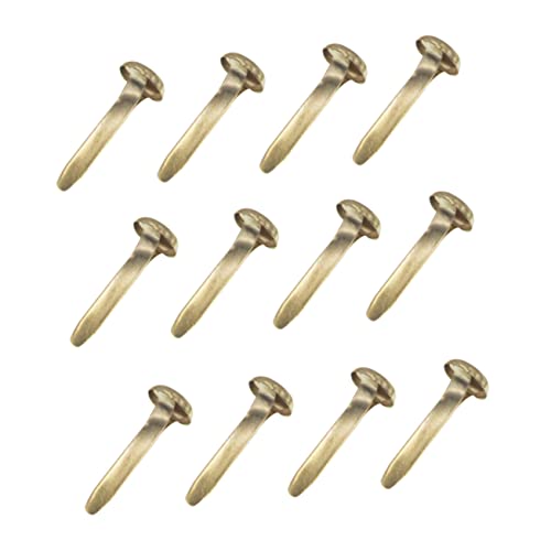 CIMAXIC 100Pcs Mini Round Brads Two Legged Fasteners for DIY Crafts Scrapbooking and Projects Easy to Use