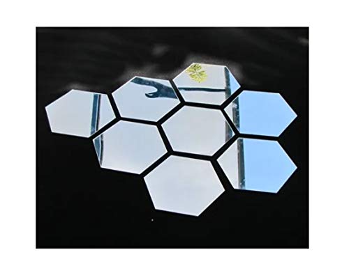 Espelho Acrilico Decorativo Hexagono 8 Pcs 12x10cm