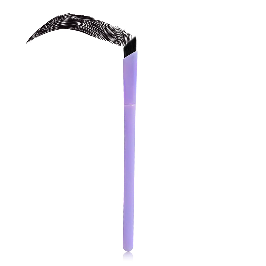 Gleva Multi-Function Eyebrow Brush - Professional Square Angled Eyeliner and Brow Stamp for Filling & Shaping - Realistic Enhancers (Purple)-picture-13