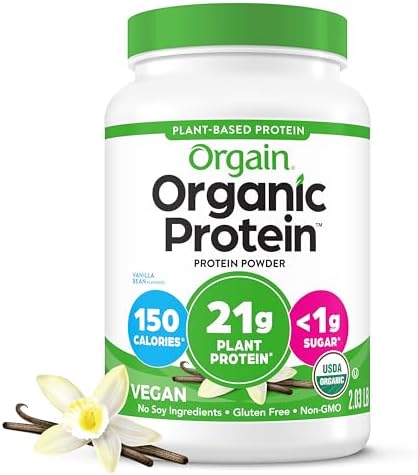 Organic Vegan Protein Powder, Vanilla Bean