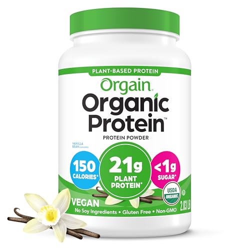 Orgain Organic Vegan Protein Powder, Vanilla Bean - 21g Plant