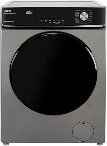LAVADORA E SECADORA PHILCO PLS11C 11KG TITÂNIO 127V