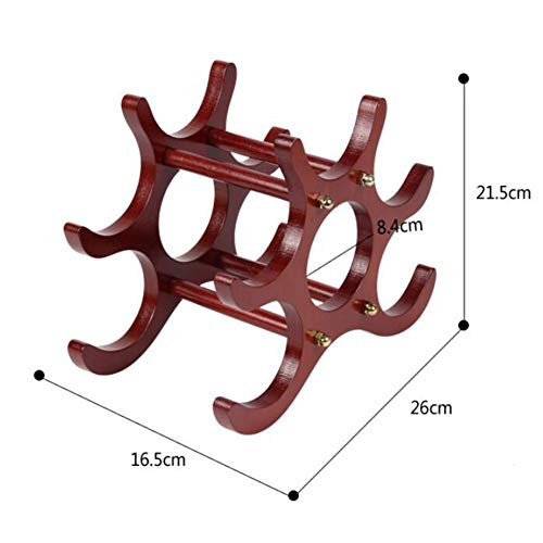 Soporte para botellas de vino 6 botellas madera miniatura 4