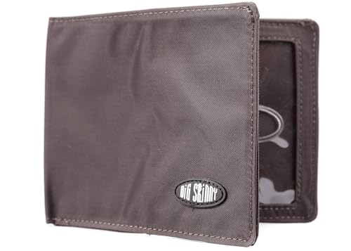 Big Skinny Men's Super Skinny Bi-Fold Slim Wallet, Holds Up to 30 Cards, Brown