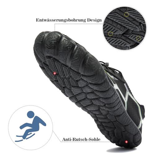 Image of Men's Hike Barefoot Quick-Dry Sports Shoes Wide Toe Aqua for Swim Diving Surfing Kayaking Pool Beach Walking