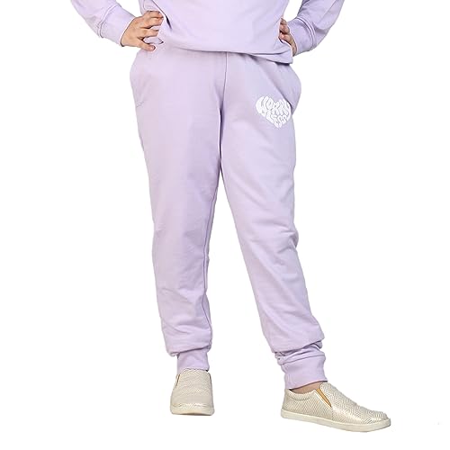 Image of LABEL MY Girls Cotton Loop Knit Full-Sleeve Printed Hoodie Sweatshirt & Joggers Tracksuit | Comfortable and Stylish Coord Set for Kids & Teens| 5-16 Years