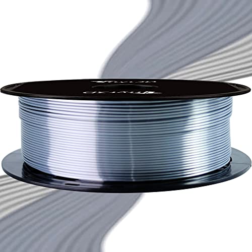 Image of Shine Silver PLA 3D Printer Filament 1.75mm Silk Shiny Aluminium Metal Silver 3D Printing Material Widely Compatible 3D Printers TTYT3D