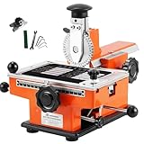 金属銘板刻印機、半自動金属板エンボス加工機（ハンドレバー付き）、2種類のフォント選択、タグ、銘板、PVCカード用ラベル印刷機（線文字、6mm）