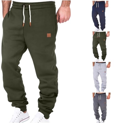 Mens Sweatpants with Pockets Casual Drawsting Fleece Joggers for Men Big and Tall Relaxed Fit Hiking Sweat Pants