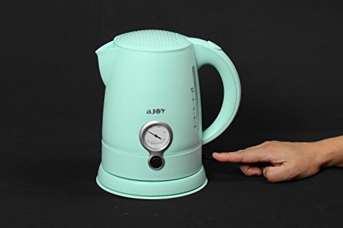 Ajoy Professional Designer Series 1.7L Cordless Electric Kettle, Bpa Free, 360 Degree Conceal Heating Element, Overheat Protection Control (Green) #TOP3