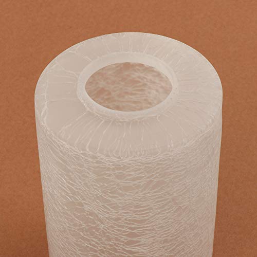Eumyviv Frosted Glass Lamp Shade With Crackle Finish, 2 Pack Cylinder Glass Light Cover Replacement With 1-5/8-Inch Fitter Opening For Wall Sconce Chandelier A00027 #TOP5