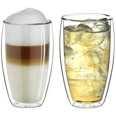 Creano Double Walled Cappuccino Glasses 400ml Cover