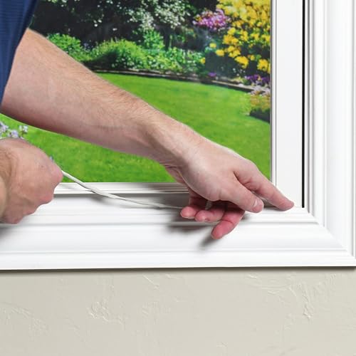 Image of M-D Building Products Replaceable Caulk Cord Weatherseal: Quick and Effective Solution for Sealing Small Gaps, Cracks, and Protecting Against Drafts and Moisture (71505) (White) (30 ft)